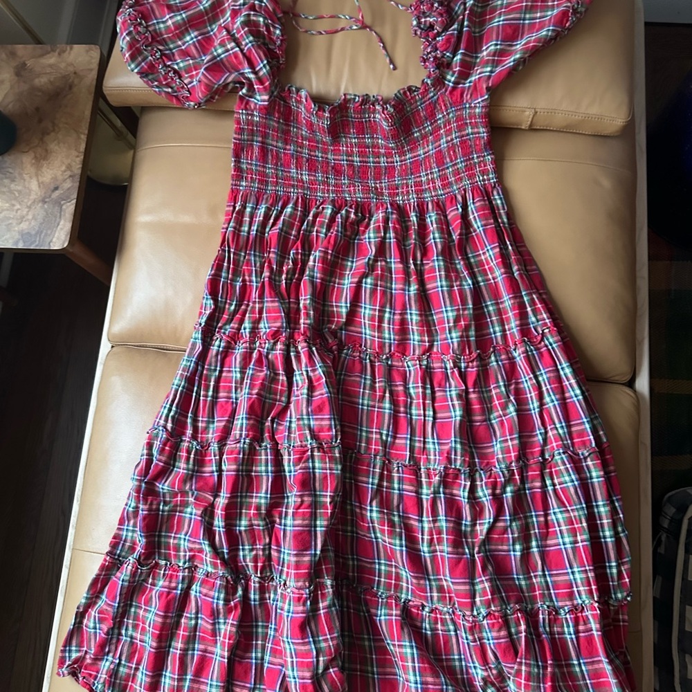 Hill House Red Tartan Nesli Nap Dress XL - Picture 2 of 5